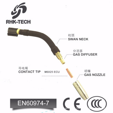 Soporte de punta de contacto del kit de antorcha de soldadura mb15 mini